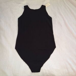 Aerie Women’s Smoothez High Neck Bodysuit Solid Black XL NWT